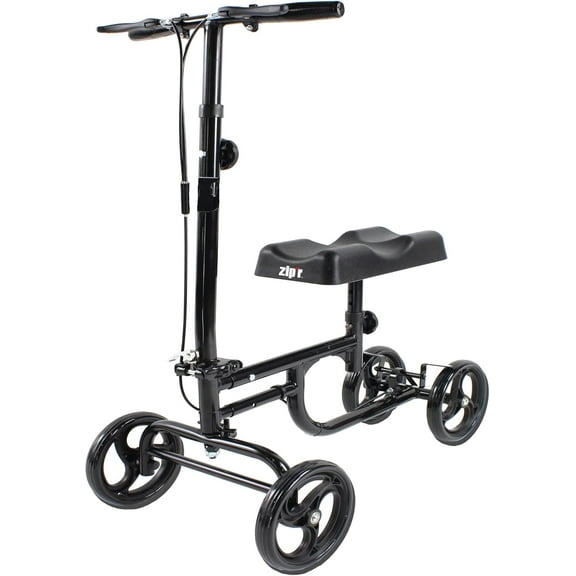 Zipr Glider Adjustable Knee Walker - Lightweight Transportable - Roller with Dual Braking - Heavy Duty Medical Knee Scooter