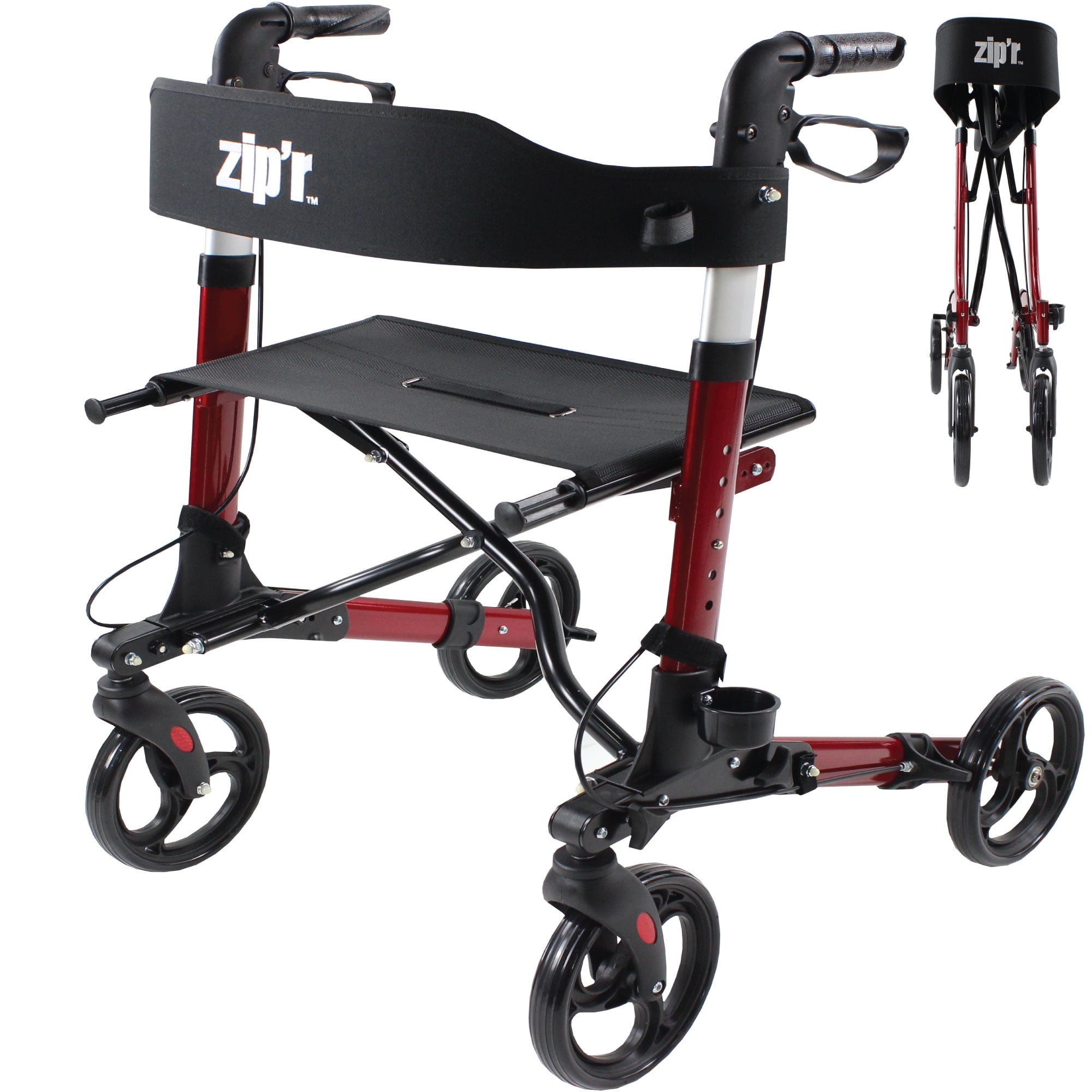 Zipr Rambler Walker with Seat Premium Rollator Walkers For Seniors