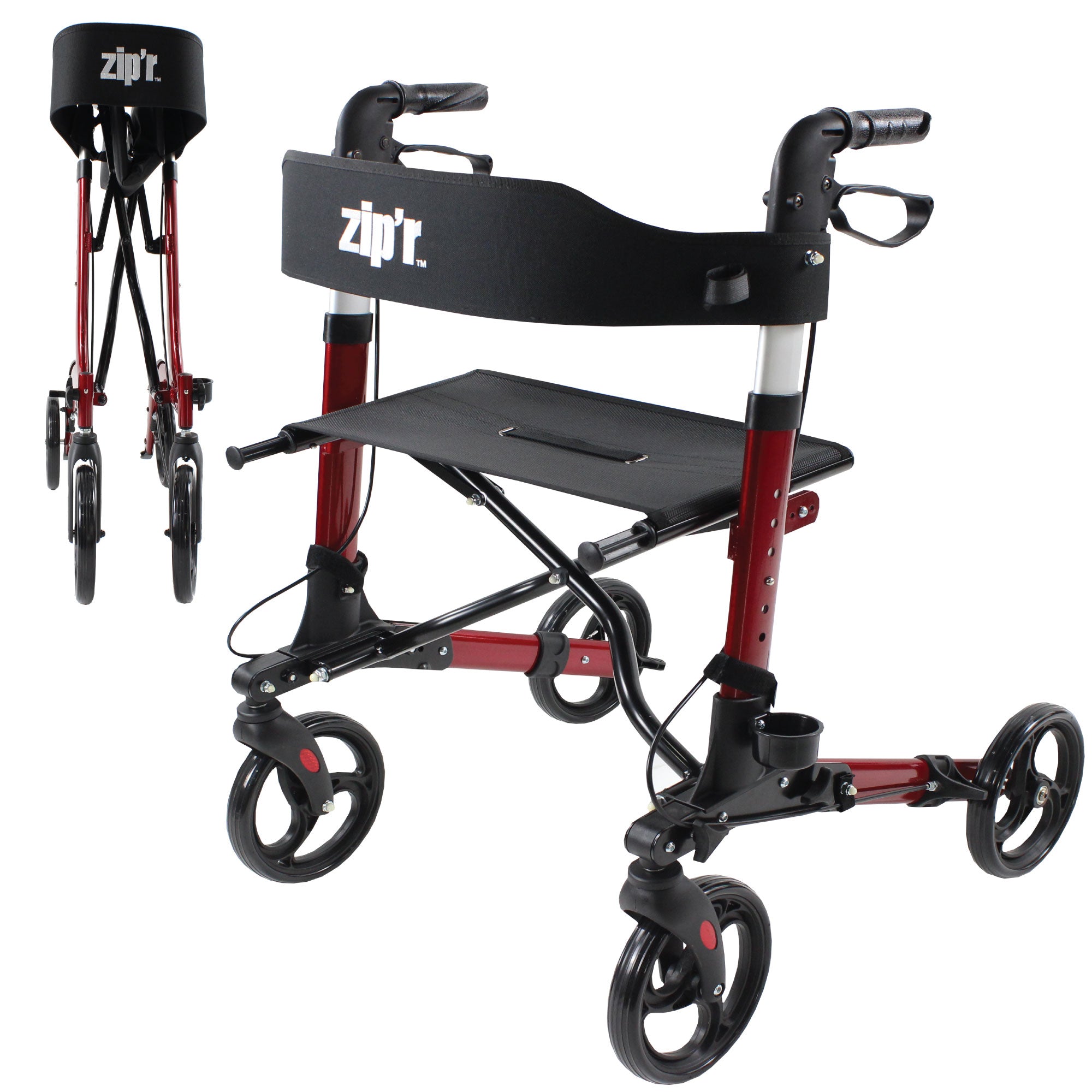 Zipr Rambler Walker with Seat Premium Rollator Walkers For Seniors