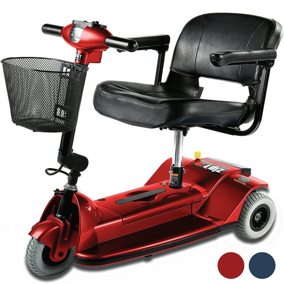 Zipr Traveler 3 Wheel Long Range Mobility Scooter - Folding Motorized Wheelchair - Mobility Scooters for Seniors, Travel, Adults, Elderly - Mobility Scooters - Charger and Metal Basket Included -