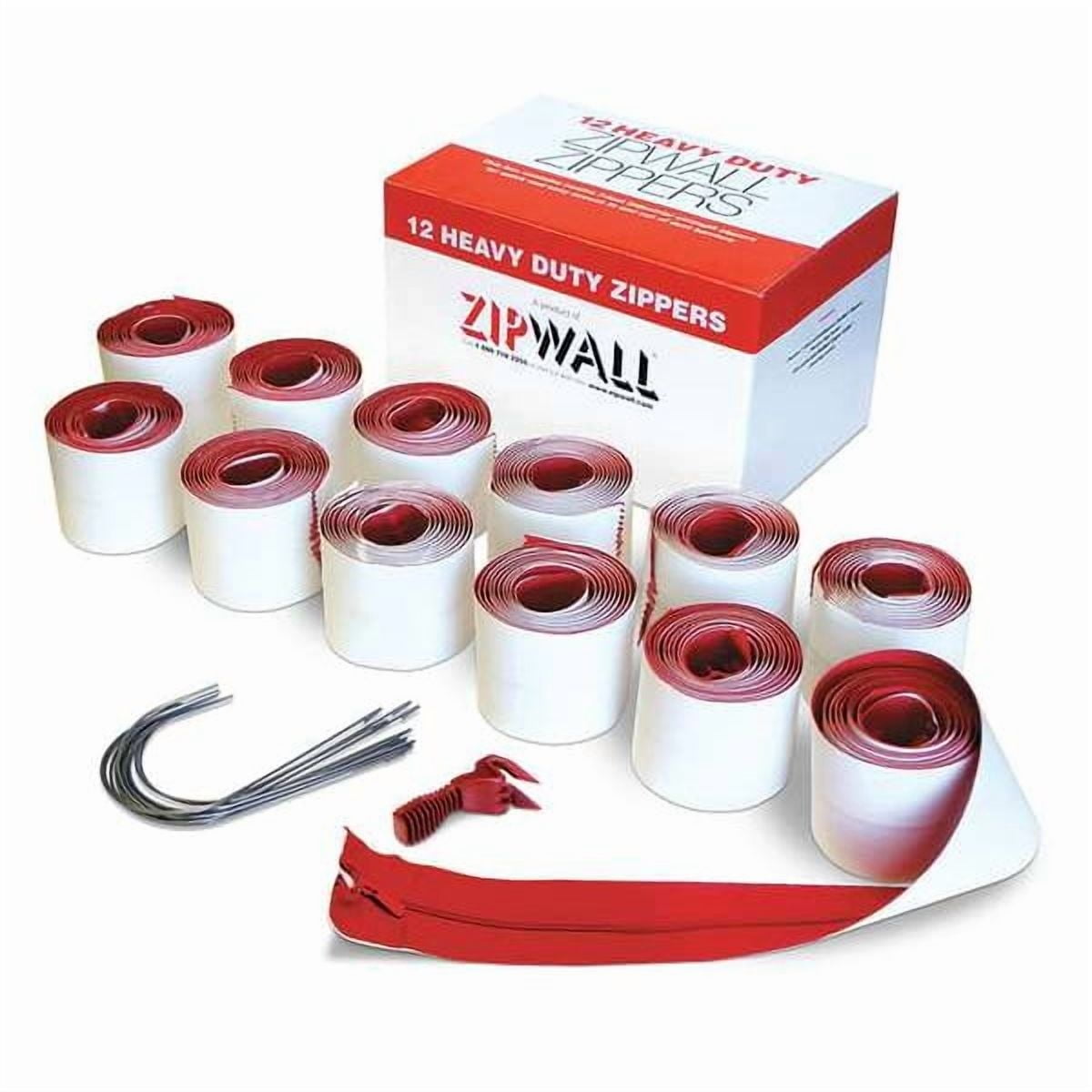 Zipwall Dust Barrier Adhesive Zipper,7ft.,PK12  HDAZ12