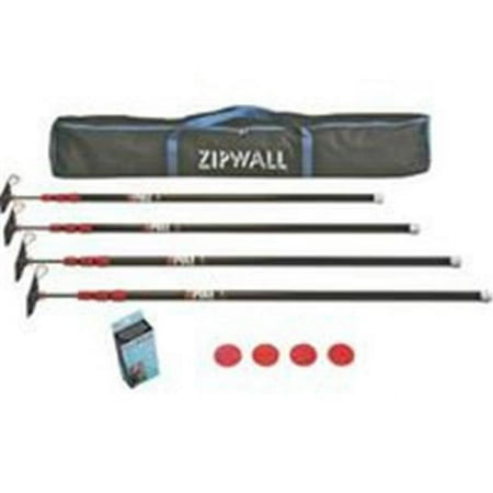 Zipwall Dust Barrier System, (4) 10 ft. Poles ZP4