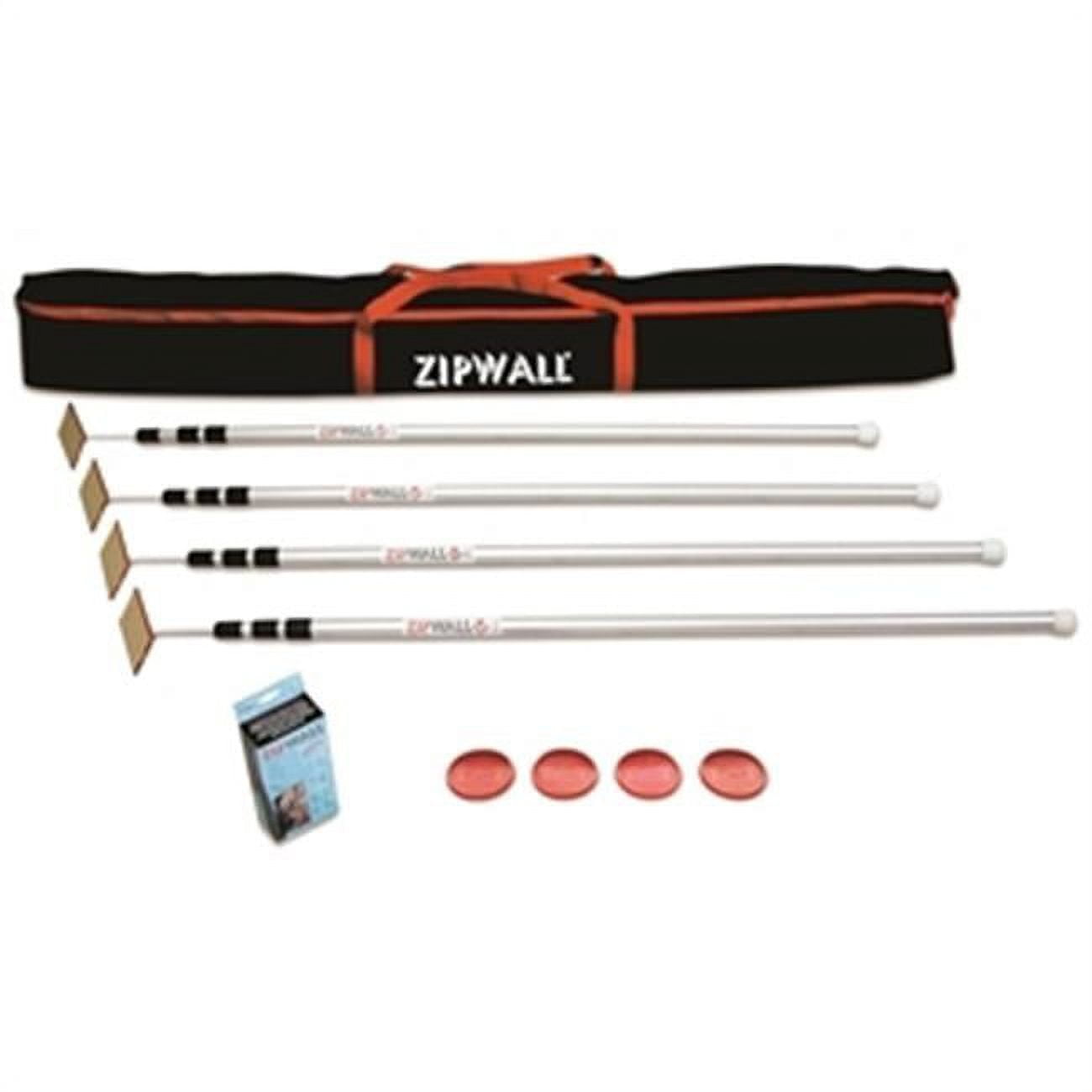 Zipwall Telescoping 12 ft. L X 1 in. D Aluminum SpringLoaded Poles Multicolored