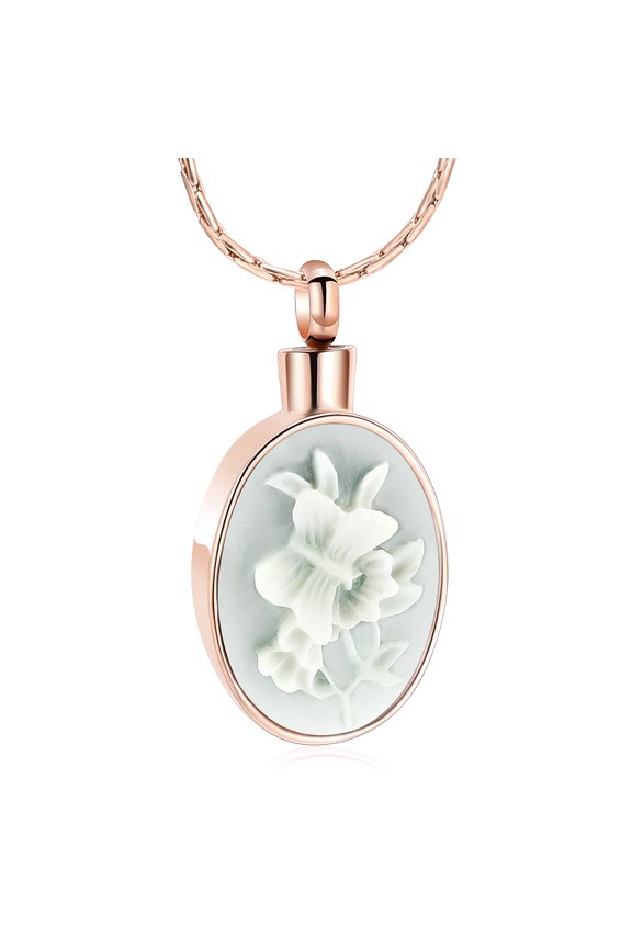 Zircon Butterfly Flowers Relief Urn Pendant Cremation Jewelry for Ashes Holder Memory Necklace Human Pet Memorial Jewelry Women Man Elegant Beautiful Ash Urn Necklace