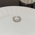 thumbnail image 1 of Open Ring For Women Butterfly Zircon Inlaid Copper Ring With Bow Square Heart Elements Fashion Jewelry Sparkle, 1 of 2