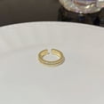 thumbnail image 1 of Zircon Butterfly Ring Open Design for Women, Inlaid Copper Ring with Bow, Square, Round, and Heart Elements, 1 of 2