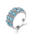 thumbnail image 1 of Zircon Ring For Women Copper Jewelry Sparkling Promise Engagement Gift Dainty Fashion Accessory For Daily Wear, 1 of 2