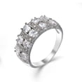 thumbnail image 1 of Zircon Ring For Women Copper Jewelry Sparkling Promise Engagement Gift Dainty Fashion Accessory For Daily Wear, 1 of 2