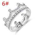 thumbnail image 1 of Zircon Ring Hollow Micro Inlaid Jewelry For Women Elegant Silver Tone Fashion Accessory With Timeless Design Style, 1 of 6