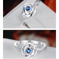 thumbnail image 1 of Zircon Sterling Silver Ring Star Design Gemstone Jewelry For Women Elegant Gift For Everyday Wear Subtle Shine, 1 of 2