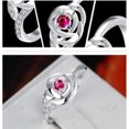 thumbnail image 1 of Zircon Sterling Silver Ring Star Design Gemstone Jewelry For Women Elegant Gift For Everyday Wear Subtle Shine, 1 of 2
