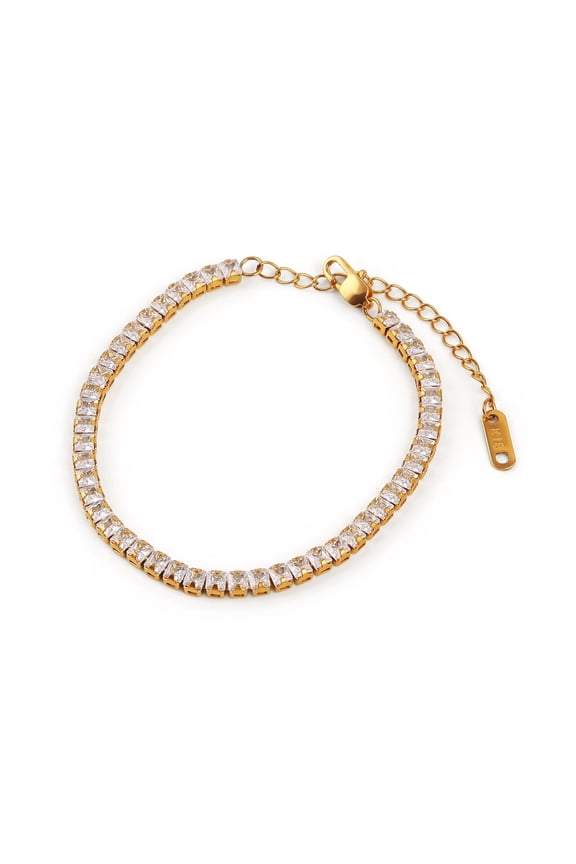 Zircon Tennis 18K Gold Plated Bracelet
