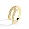 thumbnail image 1 of Zircon ring, nail ring, high-end accessory, couple's ring，Urban fashion multifunctional ring, 1 of 7