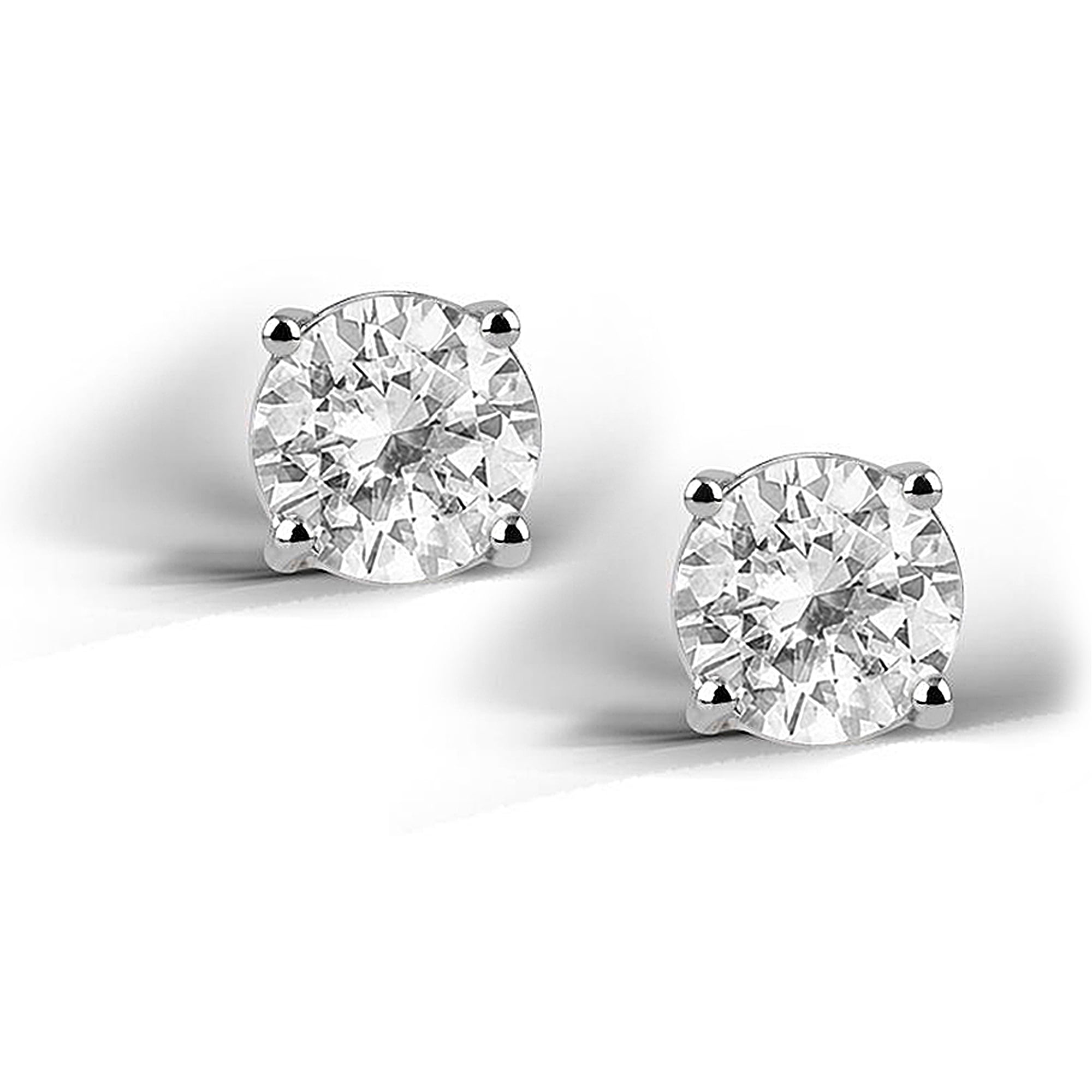 Zirconia Ice Swarovski Zirconia Sterling Silver 6mm Stud Earrings