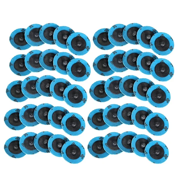 Zirconia Roll Lock Die Grinder Sanding Grinding Disc 50 Pack 2 Inch 36 Grit
