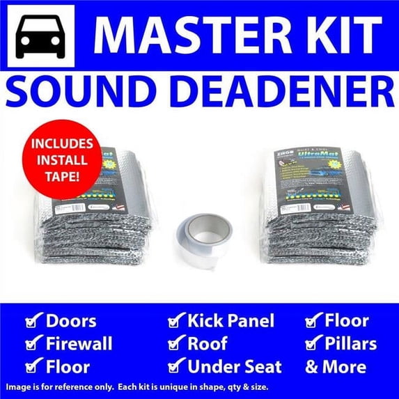 Zirgo High Performance Cooling Products  Heat & Sound Deadener for 1942-47 Ford Truck Master Kit & Tape, Roller 39888Cm2