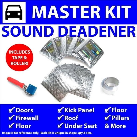 Zirgo High Performance Cooling Products Heat & Sound Deadener for 1975-79 Chevy Nova Master Kit & Tape, Roller 46566Cm2