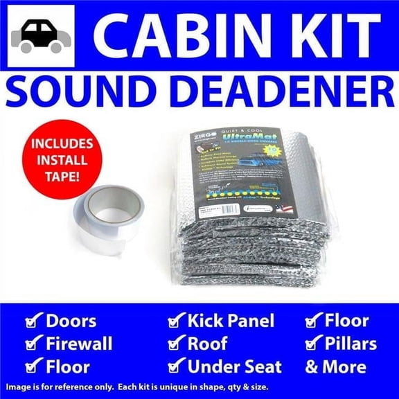 Zirgo High Performance Cooling Products Heat & Sound Deadener for 2009-2014 Ford Truck F150 Cabin Kit with Seam Tape