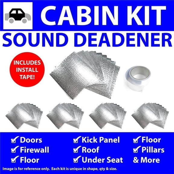 Zirgo High Performance Cooling Products Heat & Sound Deadener for Ford Thunderbird 1961-1966 Cabin Kit Plus Seam Tape 40590CM2