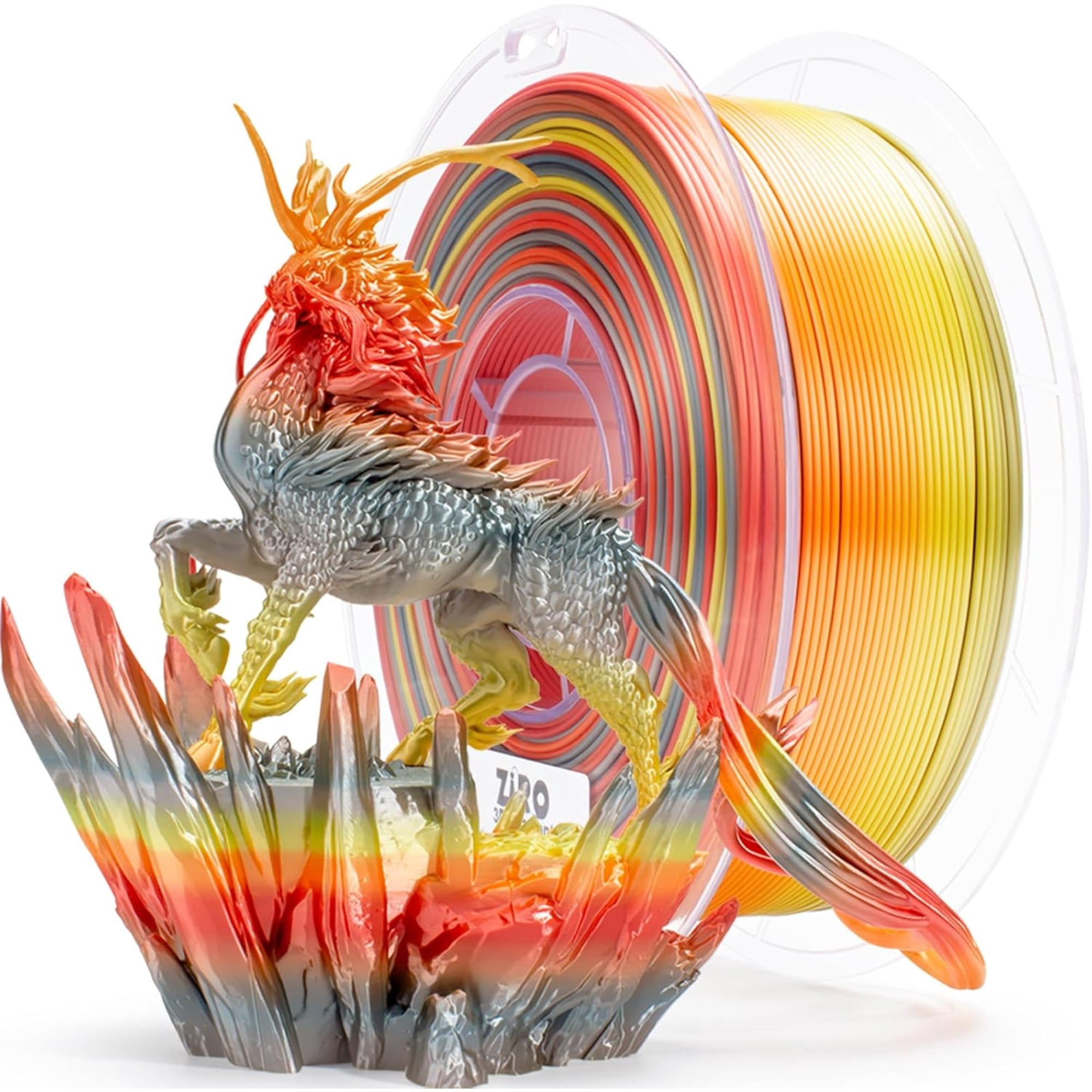 Ziro 3D Gradient Silk PLA Filament 1.75mm 1kg, Chroma Ribbon
