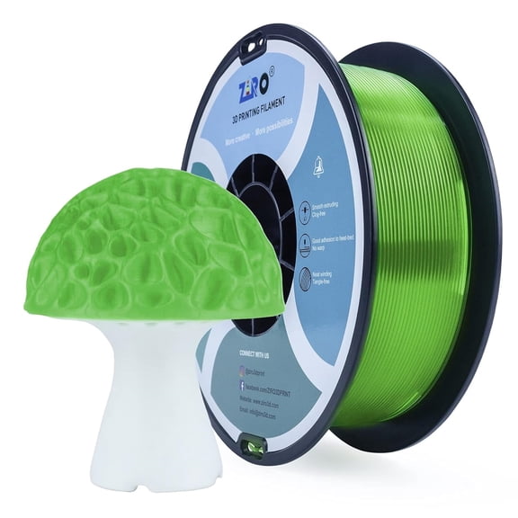 Ziro 3D PLA PRO Filament, 1.75mm 1kg, Transparent Green