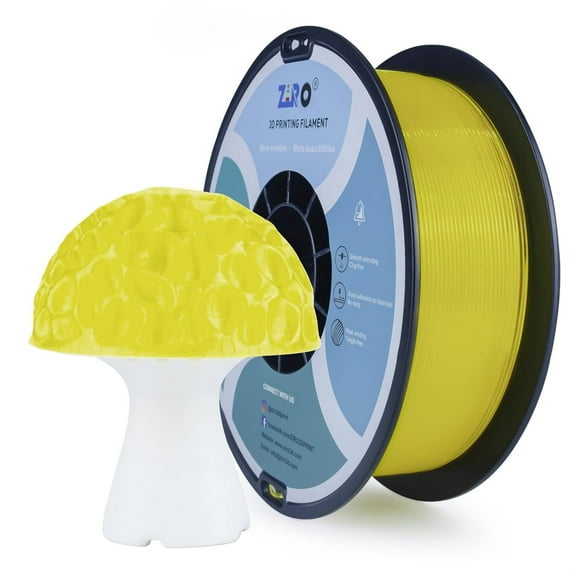 Ziro 3D PLA PRO Filament, 1.75mm 1kg, Transparent Yellow