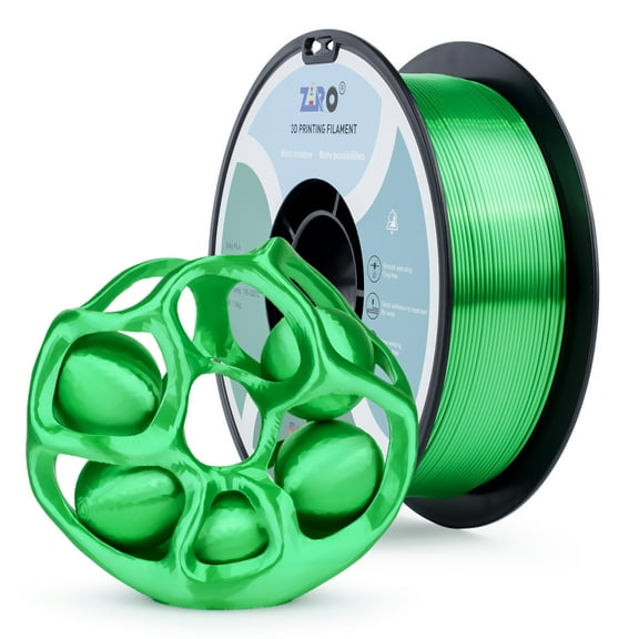 Ziro 3D Silk PLA Filament 1.75mm 1kg, Christmas Green