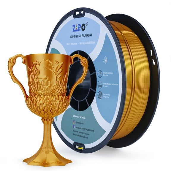 Ziro 3D Silk PLA Filament 1.75mm 1kg, Red Copper