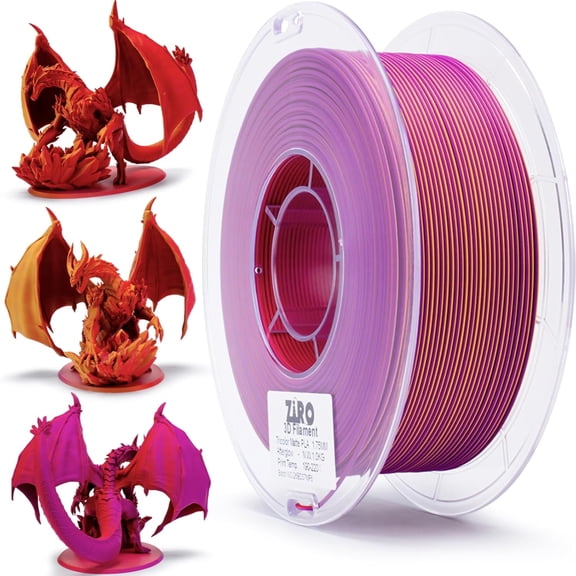Ziro 3D Tri-Color Matte PLA 1.75mm 1kg, Afterglow