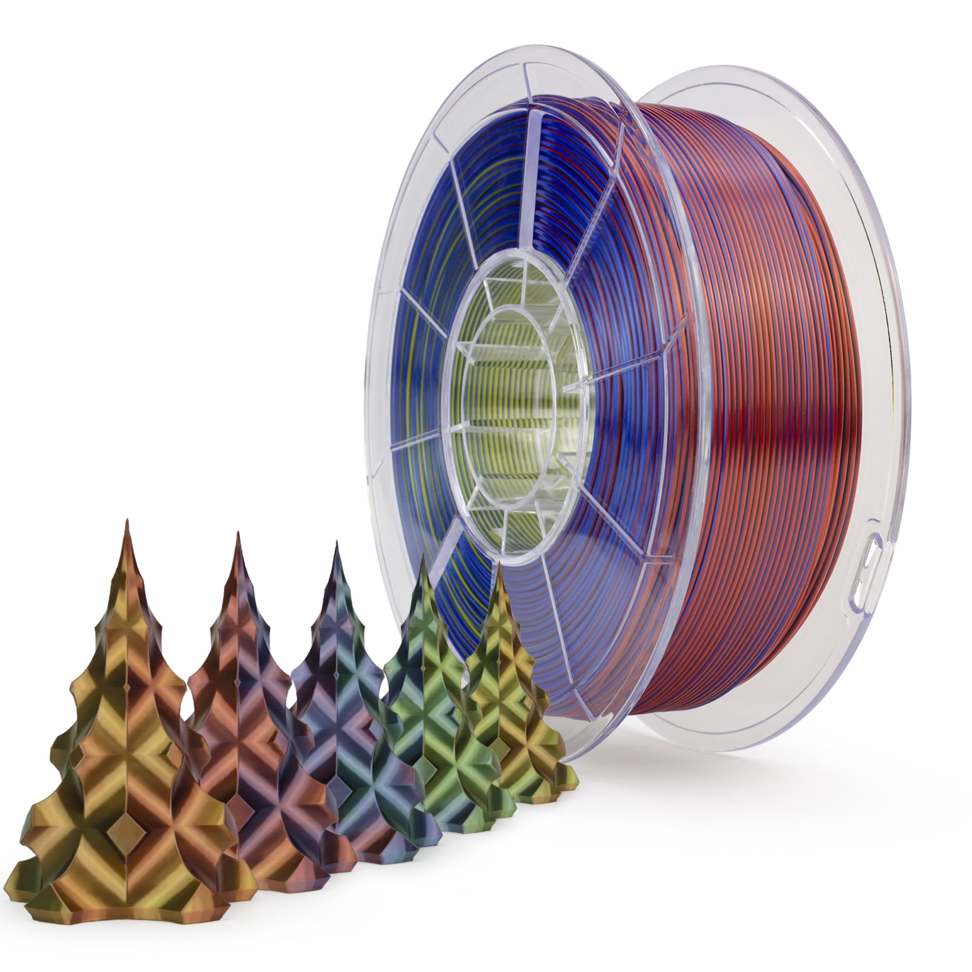 Ziro 3D Tri-color Silk PLA 1.75mm  1kg, Aurora