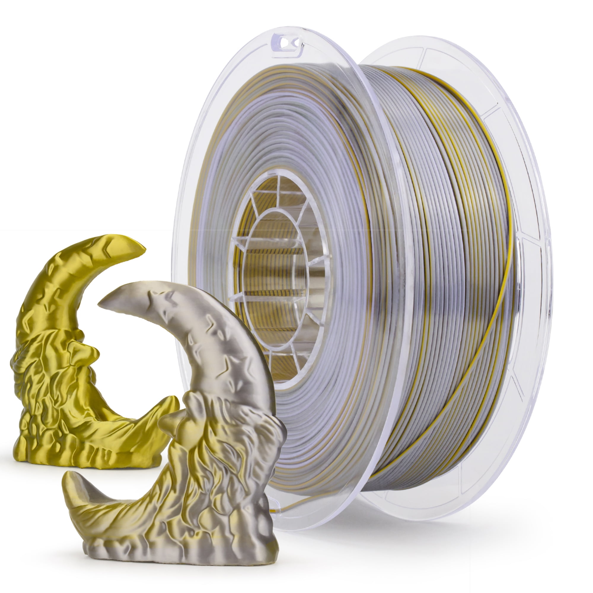 Ziro 3D Tri-color Silk PLA 1.75mm  1kg, Gold & Silver