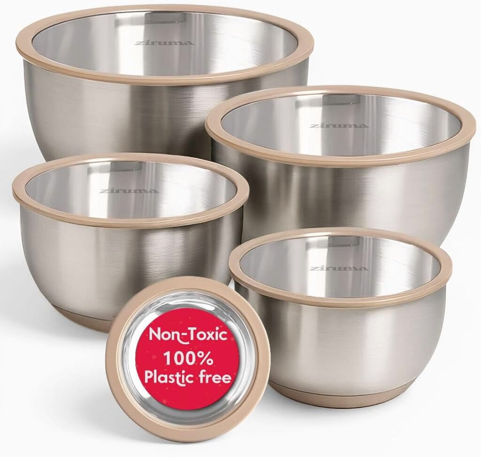 Ziruma Non-Toxic Mixing Bowls with Lids Set - Thumbnail 2