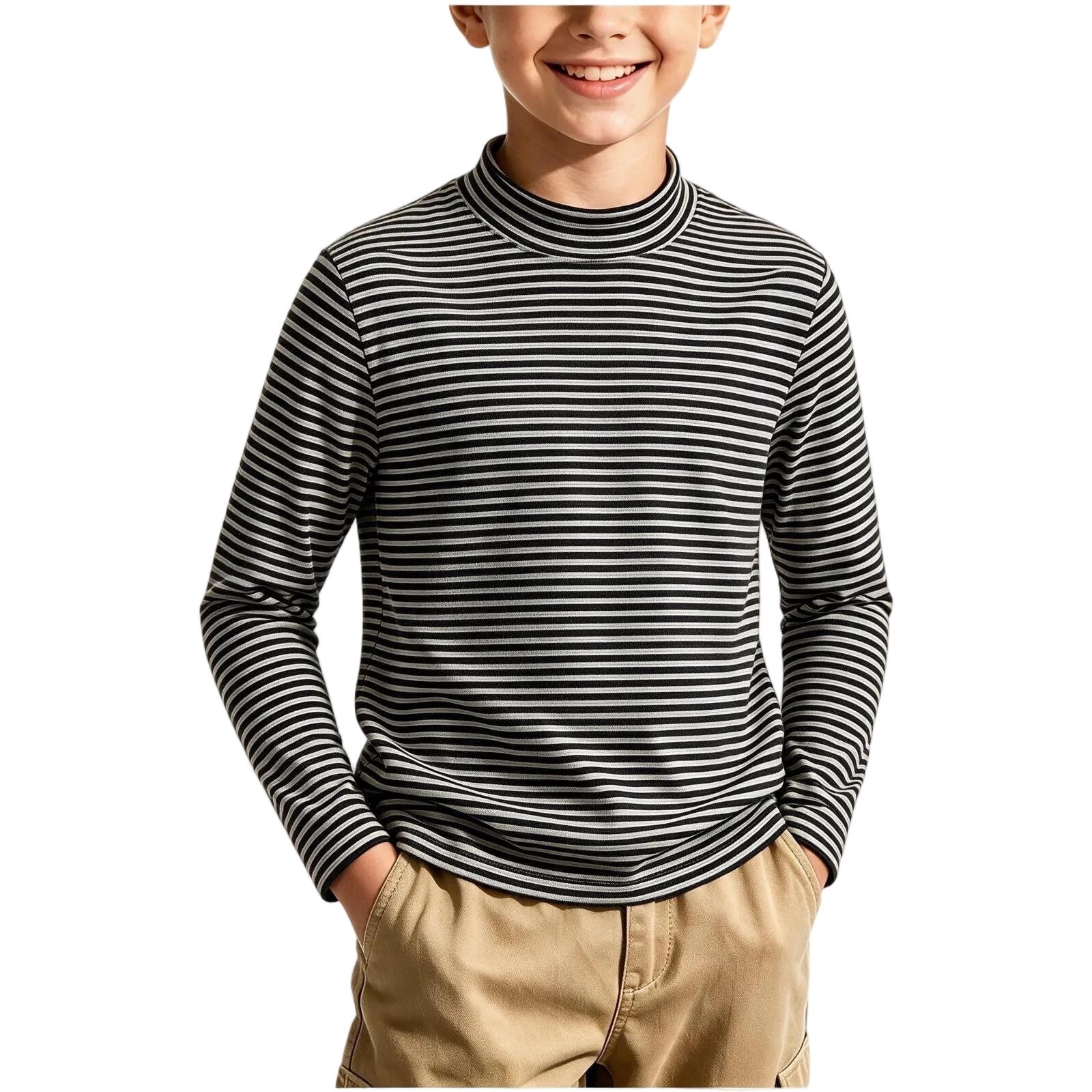 Bpy Base Zirvehy Boys Girls Long Sleeve Shirts Fashion Casual Striped Tops Kids ...