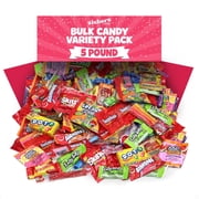Zisbers Candy Bulk Variety Pack, 5 lb Individually Wrapped Candy Bag Mix, Mixed Candy Assortment Bag, Approx. 250 Pieces