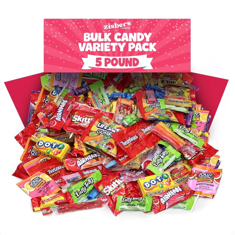 Zisbers, Candy Bulk Variety Pack, 5 lb, Approx. 250 Pieces Zisbers, Candy Bulk Variety Pack, 5 lb, Approx. 250 Pieces