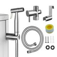 Ziss Stainless Steel Bidet Toilet Sprayer Kit, Handheld Jet Spray Water Hose for Cleaning ...