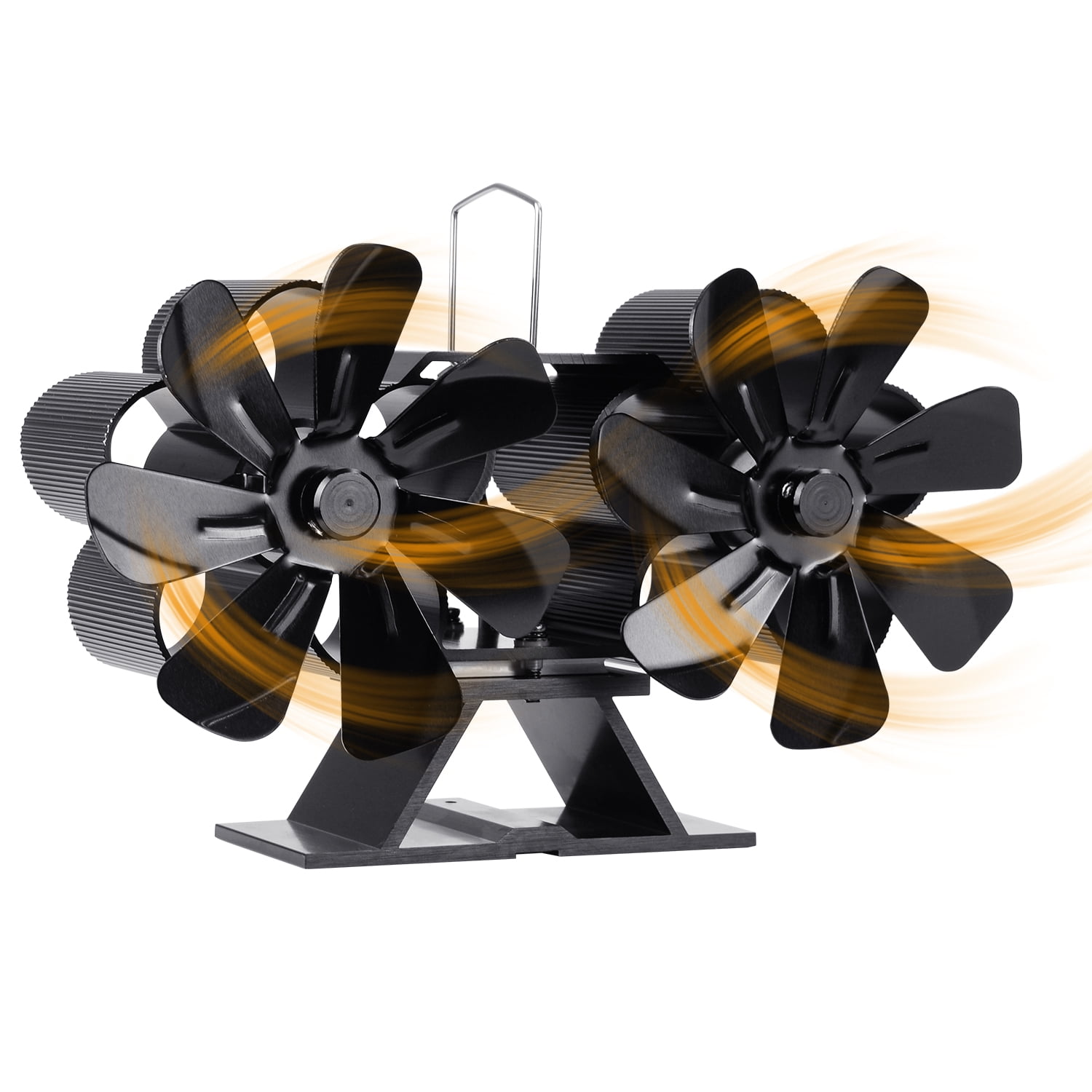 Dropship Heat Powered Wood Stove Fan Dual Motor Thermal Fan Wood
