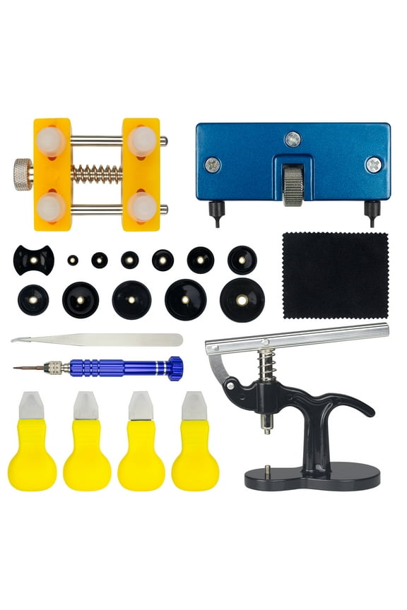 Watch Repair Tool Kit Watch Battery Replacement Tool Watch Back Remover Tool for Watch Back Case Opener Link Remover Spring Bar Pin Set