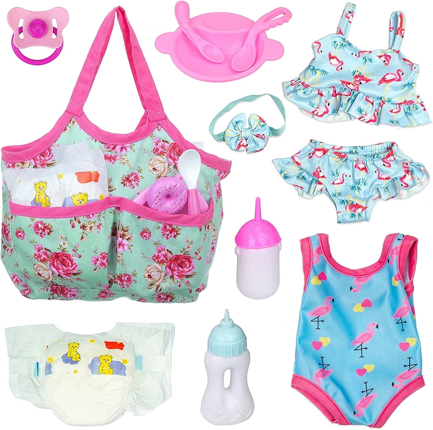 Zita Element, Baby Doll Accessories, 12 Pack, Feeding and Caring