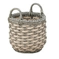 thumbnail image 1 of Round Resin Woven Wicker Storage Basket with Handles, 1 of 7