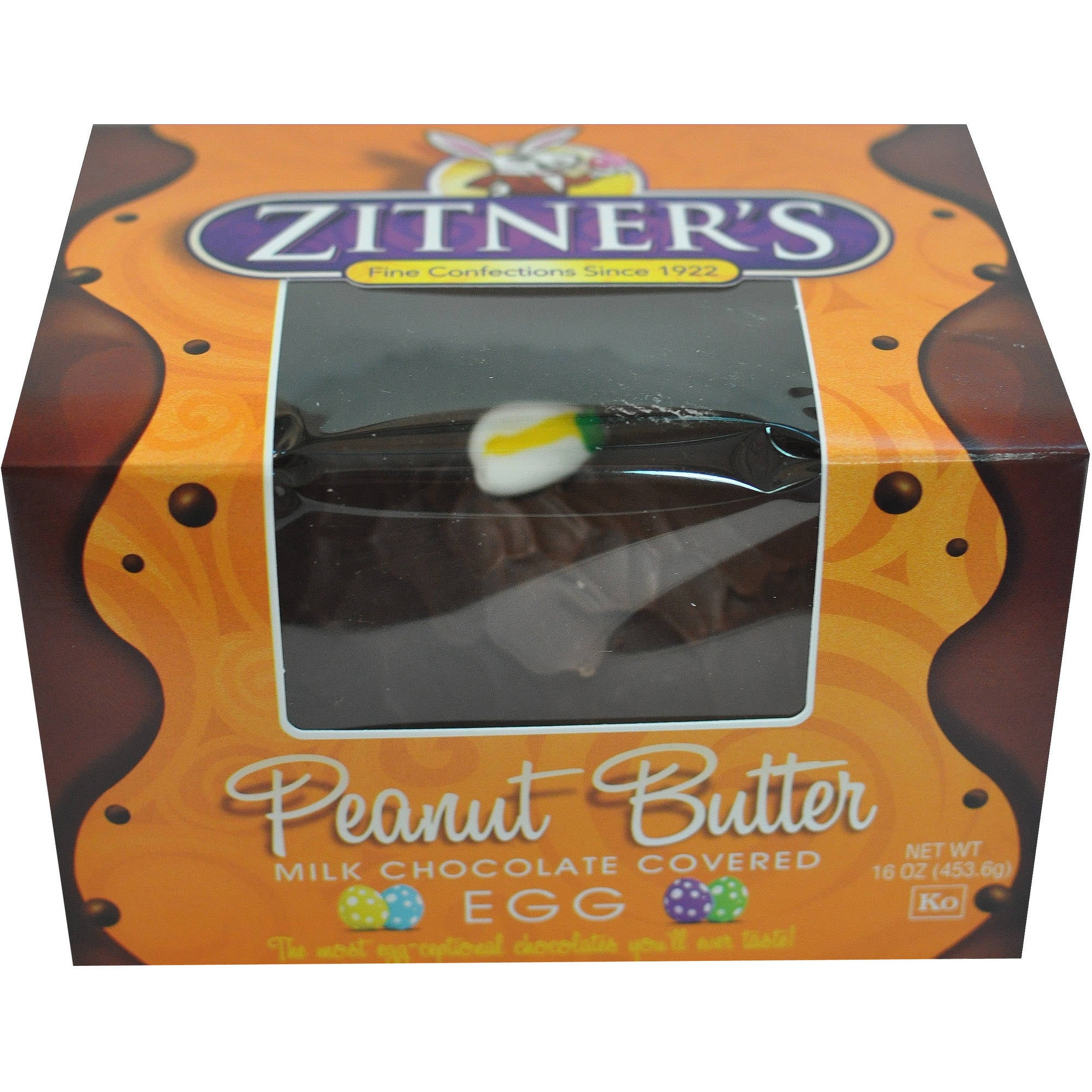 Zitner's Peanut Butter Milk Chocolate Covered Egg, 16 Oz.