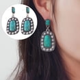thumbnail image 1 of Ziurtnc 1 Pair Pendant Earrings Friendly to Skin Ultralight Retro Style Geometric Stud Earrings Jewelry Accessories for Women, 1 of 7
