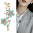 thumbnail image 1 of Ziurtnc Brooch Corsage Waxing Plum Flower Design Buckle Pin Fixing Anti-oxidation Stylish Attractive Elegant Brooch, 1 of 8