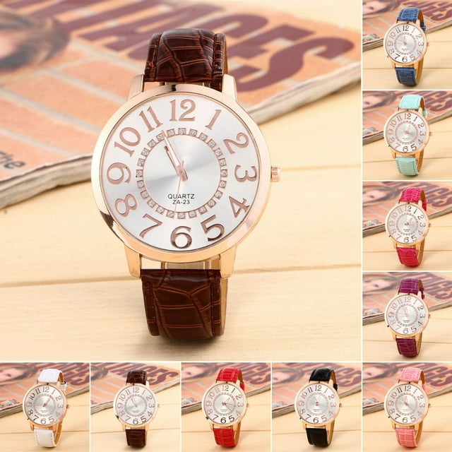 Ziurtnc Fashion Watch Stylish Large Dial Quartz Movement Ins Style Lady