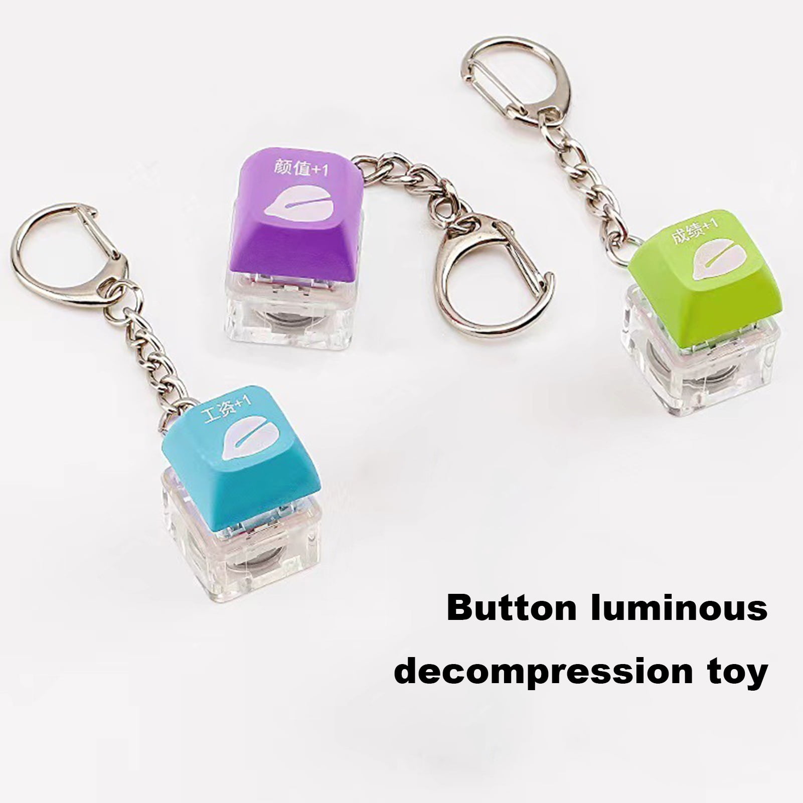 Ziurtnc Fidget Toys Keyboard Adult Kids Keychain Stress Relief Toy ...