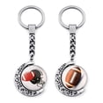 thumbnail image 1 of Ziurtnc Sports Ball Key Chain Pendant Anti-Oxidation Anti-Rust Exquisite Craftsmanship Double-sided Rotating Key Ring, 1 of 1