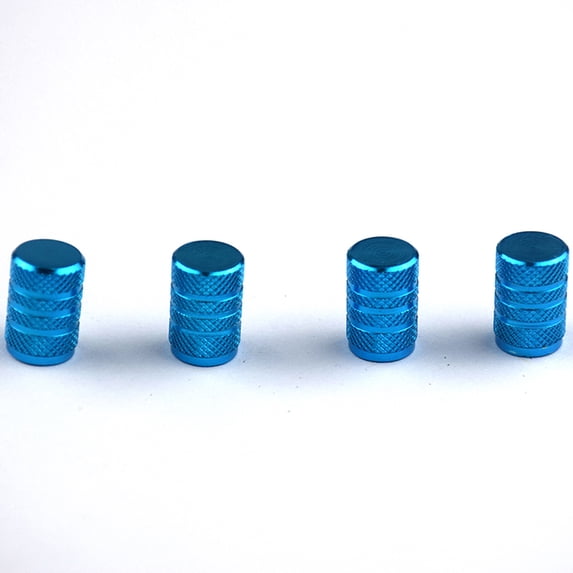 Ziuscore 4 Pieces Tire Valve Stem Caps Replacement Professional Modified Component Solid Color Wheel Air Cover Modification Fittings Sky blue