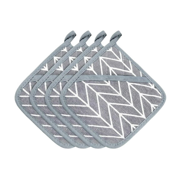 Ziuscore 4pcs Potholders Pad Oven Set Mitts Heating Resistant Take Pot Kitchen Accessory Potholder Insulation Cloth Washable