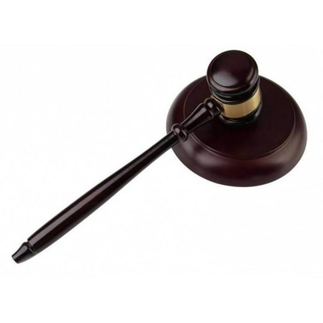 Ziuscore Lawyer Judge Round Hammer with Long Handle Professional