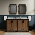 thumbnail image 1 of Ziva 60 in W x 22 in D Rustic Barnwood Double Bath Vanity and White Quartz Top, 1 of 8